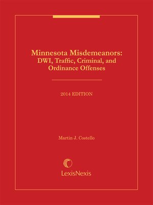 cover image of Minnesota Misdemeanors and Moving Traffic Violations